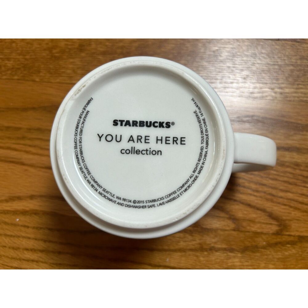 Starbucks Mug 2016 Washington State 14oz Coffee Cup You Are Here Bike Salmon Red - Picture 3 of 6
